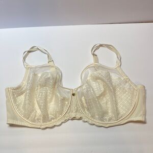 Cacique Cream Lace Bra 46DDD 46F